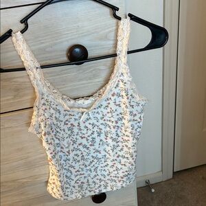 Hippie Rose Cream Floral Lace-Trim Camisole